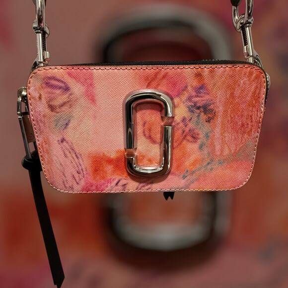 Marc Jacobs Women’s Crossbody Pink Floral Snapshot Bag – Y2K Designer‎ Chic - Picture 1 of 11